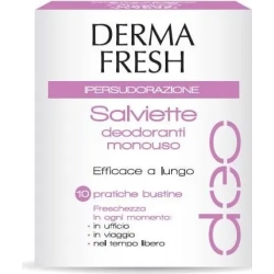 Dermafresh 10 salviette monouso per l'eccessiva sudorazione