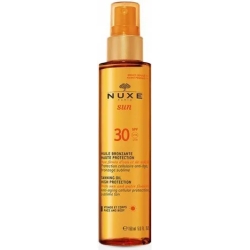 NUXE Crema Solare 30 SPF Olio Sun Huile Bronzante Protezione Alta 150 ml