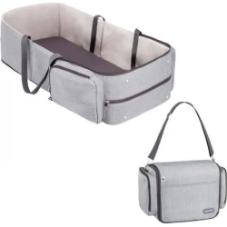 TravelNest Smokey 2 in 1 - Borsa culla colore grigia