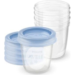 Avent Set 5 Vasetti Conservalatte con Coperchi 180 ml