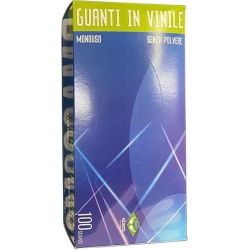 100 Guanti In Vinile Monouso Senza Polvere Taglia L