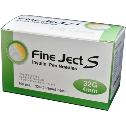 Fine Ject S - 100 Aghi Da Penna Per Insulina - 32G (4 mm)