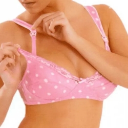 Reggiseno per allattamento in tulle elastico - misura 6 rosa