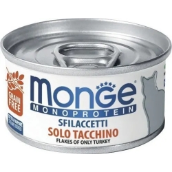 Monoprotein Sfilaccetti Tacchino - cibo umido per gatti 80 gr