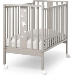 Mini Stelline - Lettino Bianco Tortora + Completo Tessile