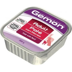 GEMON Adult paté con Manzo - Cibo umido per cani 18 vaschette da 300 g