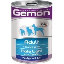 GEMON Adult Light paté con Tonno - Cibo umido per cani 400 gr