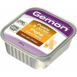 GEMON Puppy&Junior paté con Pollo - Cibo umido per cani 18 vaschette da 300 g