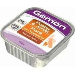 GEMON Puppy&Junior paté con Tacchino - Cibo umido per cani 24 vaschette da 150 g