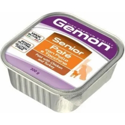 GEMON Senior paté Pollo e Tacchino - Cibo umido per cani 18 vaschette da 300 g