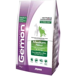 GEMON Medium Adult Agnello e riso - Cibo secco per cani 3 Kg