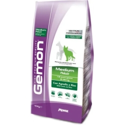 GEMON Medium Adult Agnello e riso - Cibo secco per cani 15 Kg