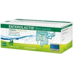 Enterolactis Fibra Liquida 12 flaconi - Integratore di Fermenti Lattici Vivi