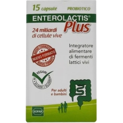 Enterolactis Plus 15 Capsule - Integratore di fermenti lattici vivi