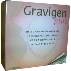 Gravigen Plus 12 Bustine gusto arancio - Integratore per la gravidanza e l'allattamento