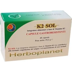 K2 Sol 48 Capsule - Integratore per le ossa - Herboplanet