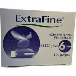 Extrafine - 100 Aghi Per Penna Da Insulina - G31 (6 mm)