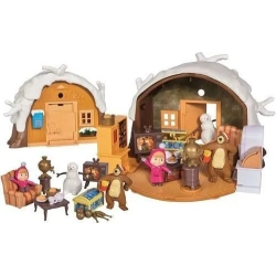 masha e orso - playset casa richiudibile winter bear's house