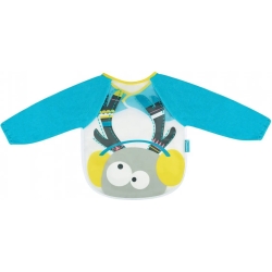 Bavaglino azzurro con maniche lunghe
