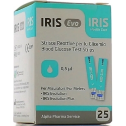 Iris Evo - 25 strisce reattive per Glicemia