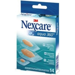 Nexcare nexcare aqua 360° - 14 cerotti resistenti all'acqua assortiti