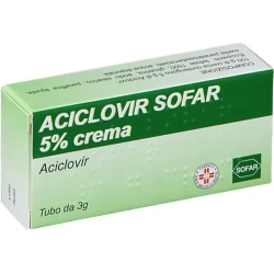 Aciclovir Sofar 5% - Trattamento Infezioni Cutanee Da Herpes - Tubo da 3 gr