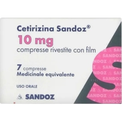 Cetirizina 7 compresse Rivestite 10 Mg - Ffarmaco per la rinite e l'orticaria