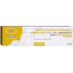 Zolfo E Potassio Carbonato 17% + 8% - Trattamento Per Infezioni Micotiche Cutanee 30 gr