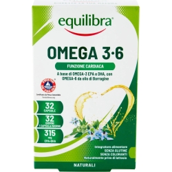 Omega 3-6 Equilibra - 32 Perle funzionalità cardiaca e cerebrale
