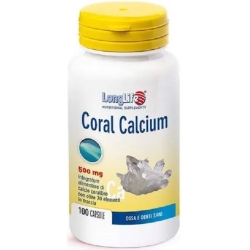 Longlife Coral Calcium 100 Capsule Da 500 mg - Integratore Per Mantenere Ossa E Denti Sani