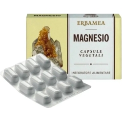 Erbamea Magnesio 24 Capsule da 1200 mg - Integratore Per Contrastare Lo Stress E La Fatica