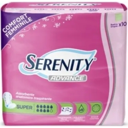 Serenity Advance - 10 Assorbenti Anatomici Traspiranti Per Incontinenza Super