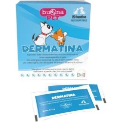 Buona Pet Dermatina 20 bustine - Mangime complementare per il benessere della pelle di cani e gatti