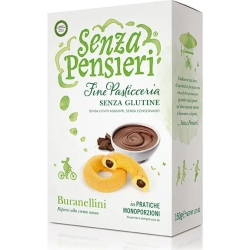Senza Pensieri Buranellini - Ciambelle ripiene al cacao senza glutine 150 g
