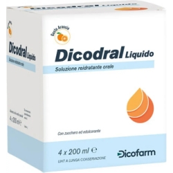 Dicodral Liquido 4X200 ml - trattamento dietetico in caso di diarrea