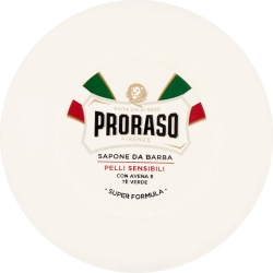 PRORASO Sapone Da Barba - Sapone Per Pelli Sensibili In Ciotola Con Avena E Tè Verde 150 ml