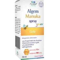 Algem Manuka Spray Junior 30 ml Gusto Fragola - Integratore Per Le Vie Respiratorie