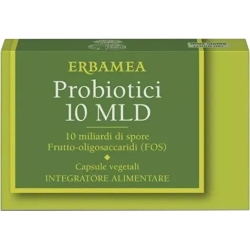 Erbamea Probiotici 10 MLD 24 Capsule - Integratore Per La Flora Intestinale