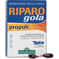 Riparo Gola Propoli 20 Ampolline - Integratore Per Le Vie Respiratorie