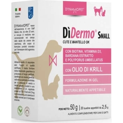 DìDermo Small 20 Bustine da 2,5 ml - Alimento complementare per cani e gatti