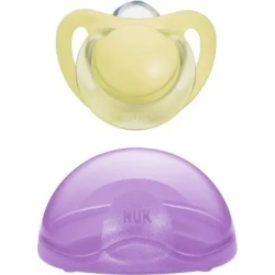 Portasucchietto Lilla + Succhietto Silicone Giallo 6-18 mesi
