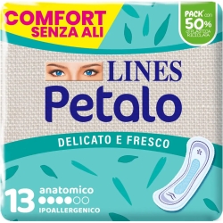 Lines Petalo - 13 Assorbenti Anatomici Per Flussi Leggeri E Normali