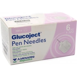 Glucoject Pen Needles - 100 Aghi Per Penna Da Insulina 32G (6 mm)