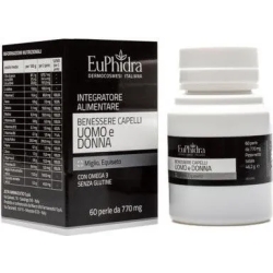 Euphidra integratore capelli - 60 perle per capelli uomo e donna