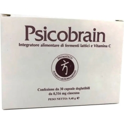 Psicobrain 30 capsule - Integratore di Fermenti Lattici e Vitamina C