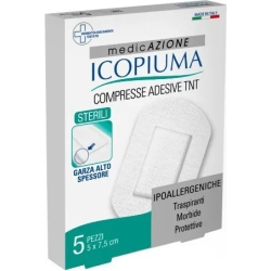 Icopiuma Compressa Adesiva In Tnt - 5 Compresse Da 5 x 7,5 cm