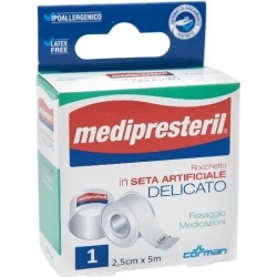 Medipresteril Rocchetto in seta artificiale delicato per medicazioni misura 2,5 cm x 5 metri