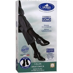 Sauber Linea Uomo 70 Den - Calza Anatomica Filato Cotone (13-17 mmHg) - Taglia M Blu