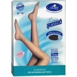 Sauber Linea Charme 70 Den - Collant Classico Maglia Liscia (13-17 mmHg) - Taglia 2 Nero