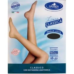 Sauber Linea Charme 140 Den - Collant Maglia Liscia (18-22 mmHg) - Taglia 3 Nero